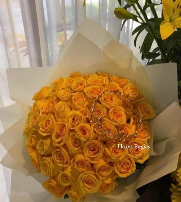 buchon 75 rosas amarillas