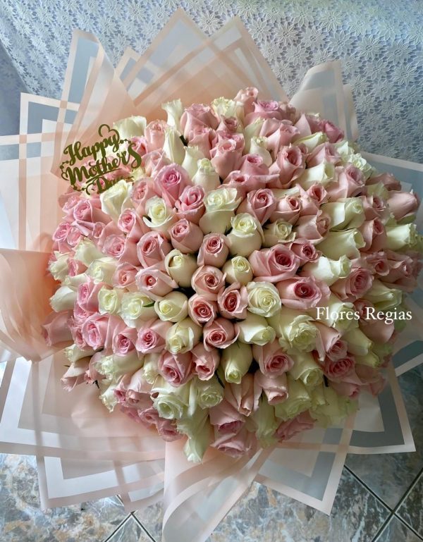 Moms 200 Rosas Rosas Bouquet